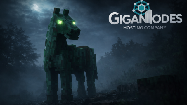 Zombie Horse Cape in Minecraft guide featuring a zombie horse in a dark biome
