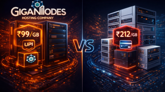 GigaNodes vs SparkedHost Minecraft hosting India price and UPI payment comparison 2026