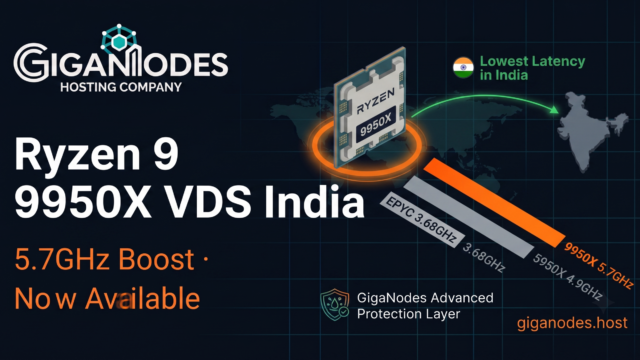 GigaNodes Ryzen 9 9950X VDS India Launch — 5.7GHz Boost Clock, From ₹2,500/mo