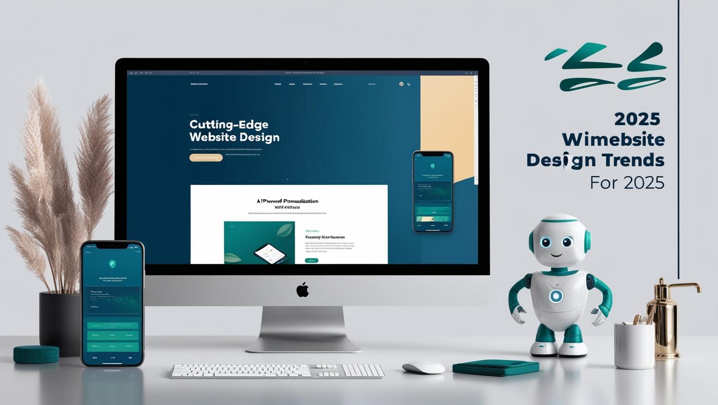 Modern website design showcasing dark mode, animated interactions, and AI-driven personalization on a clean and minimalist interface.